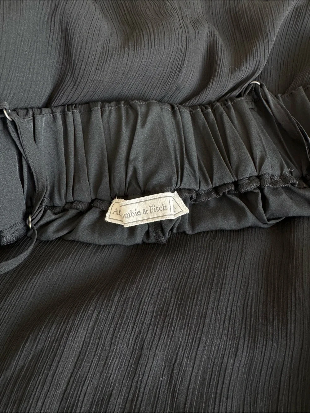 Abercrombie & Fitch Black Maxi Dress with Spaghetti Straps